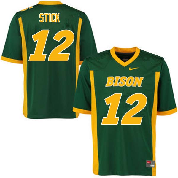 Men #12 Easton Stick North Dakota State Bison College Football Jerseys Sale-Green